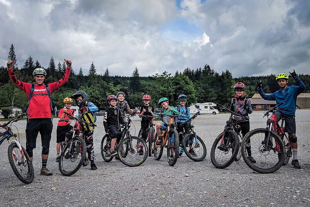 Post-ride stoke in the car park