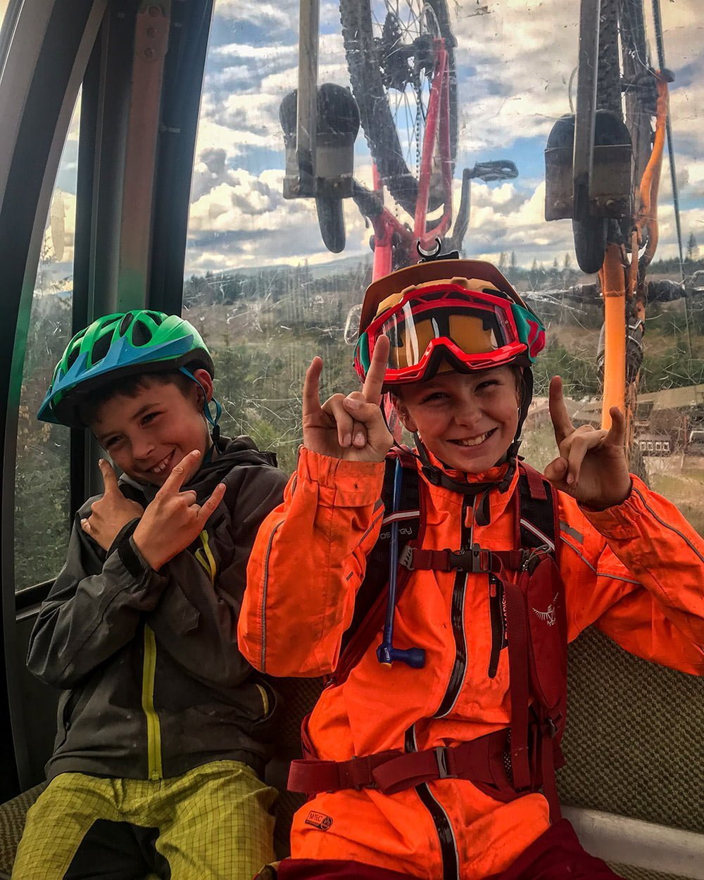 Douglas and Thomas in the gondola