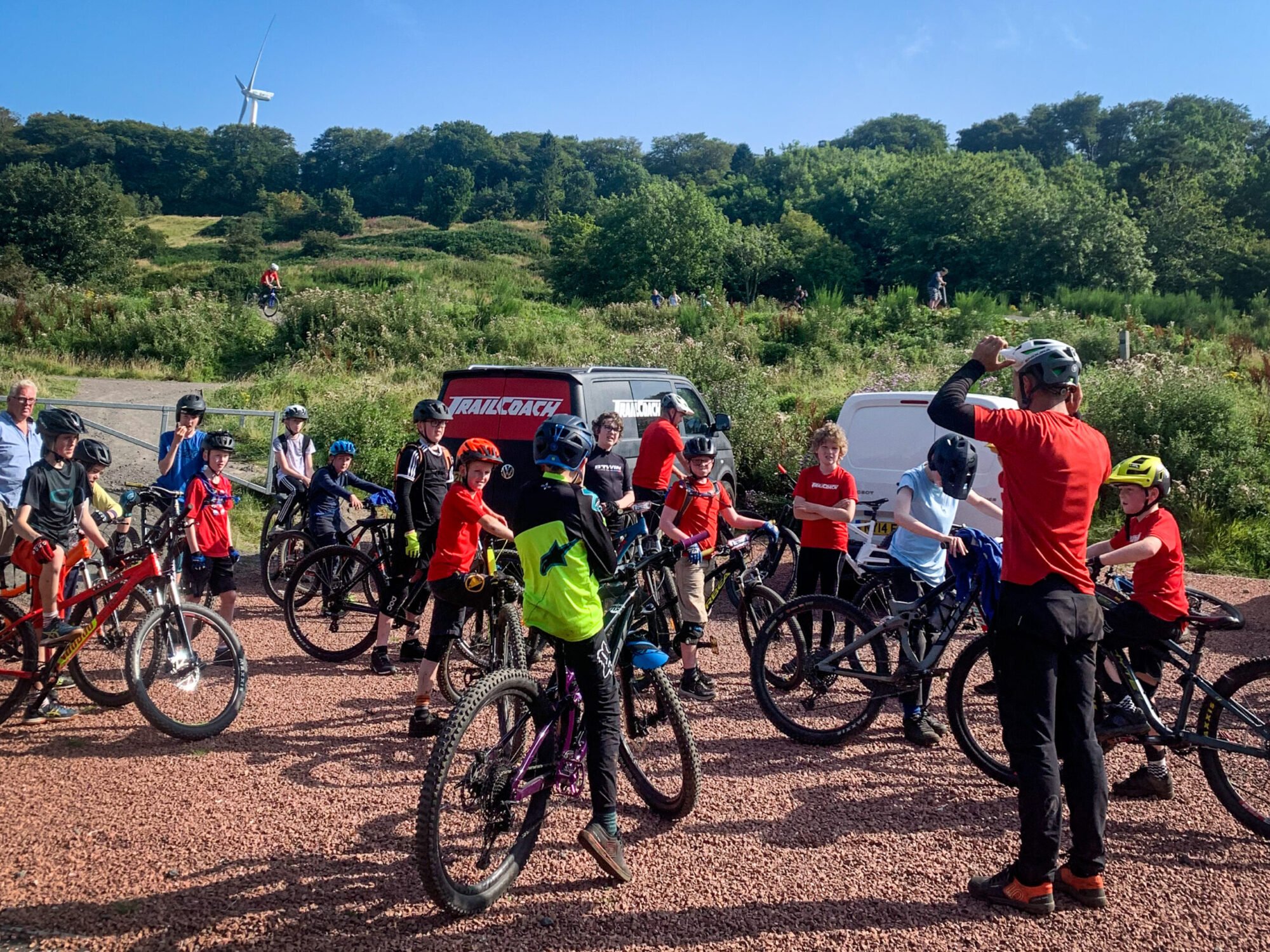 Kids at Cathkin Braes Car Park